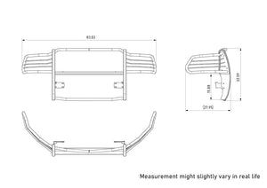 Product of Black Horse Offroad 17DR01MA-PLFR Grille Guard  