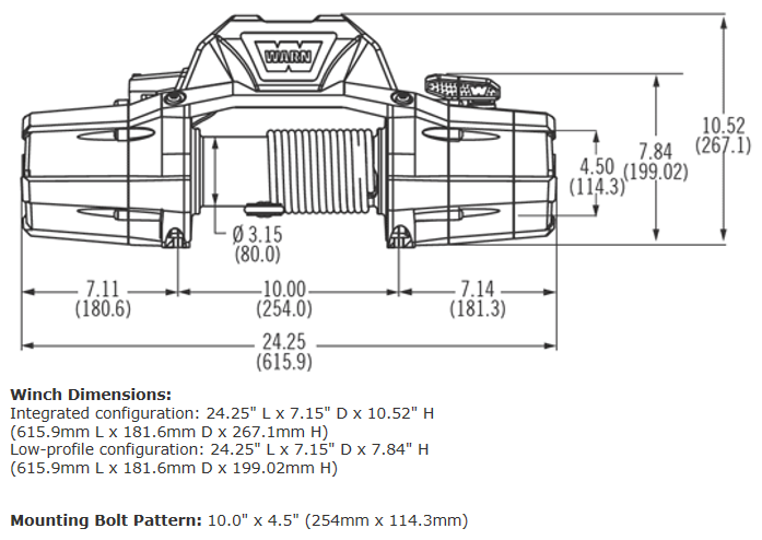 Product of Warn 89305 8000 Pound Vehicle Recovery Winch 