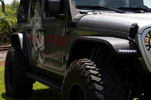 Product of Fishbone Offroad FB23144R Non-Exposed Fasteners Black Fender Flare - Set Of 2 