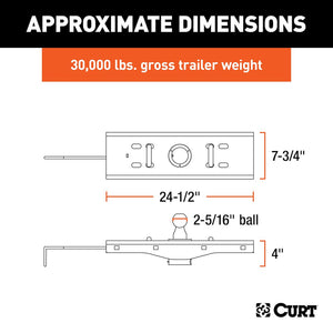 Curt 60619 Gooseneck Trailer Hitch Head||60619_3008x1990_Ca.Jpg||93||c9360619||1490031