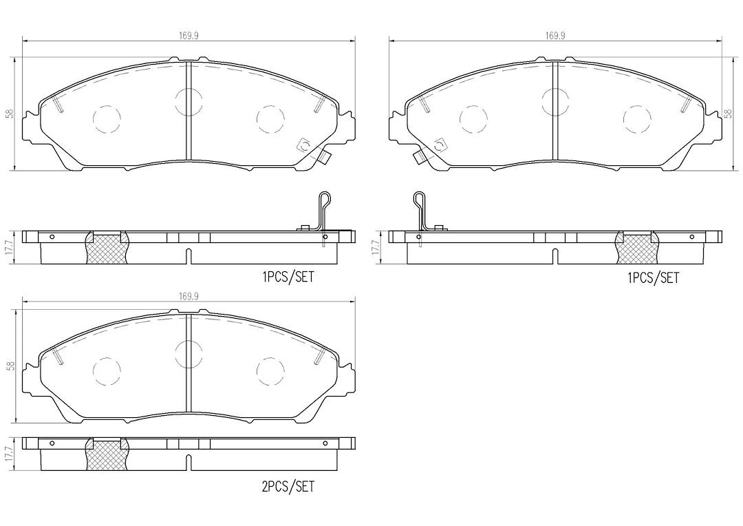 Product of Brembo P28105N Brake Pad - Set Of 4 
