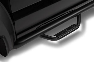 Product of N-Fab F17124CC-6-TX Black Matte Textured Powder Coated Round Nerf Bar - Truck Wheel To Wheel 