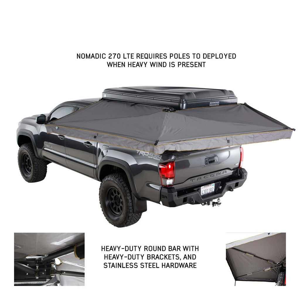 Product of Overland Vehicle Systems 19679907 SUV/Pickup Overlanding Manual Awning , Gray Solid 