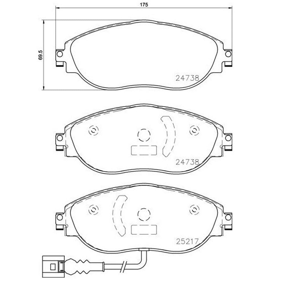 Product of Brembo P85144 Brake Pad - Set Of 4 