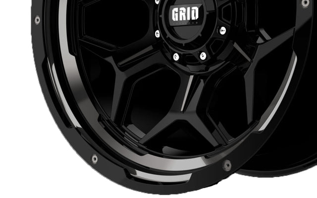 Product of Grid Wheels 20x9 Black With Natural Lip Wheel - Not Applicable Bolt Pattern 