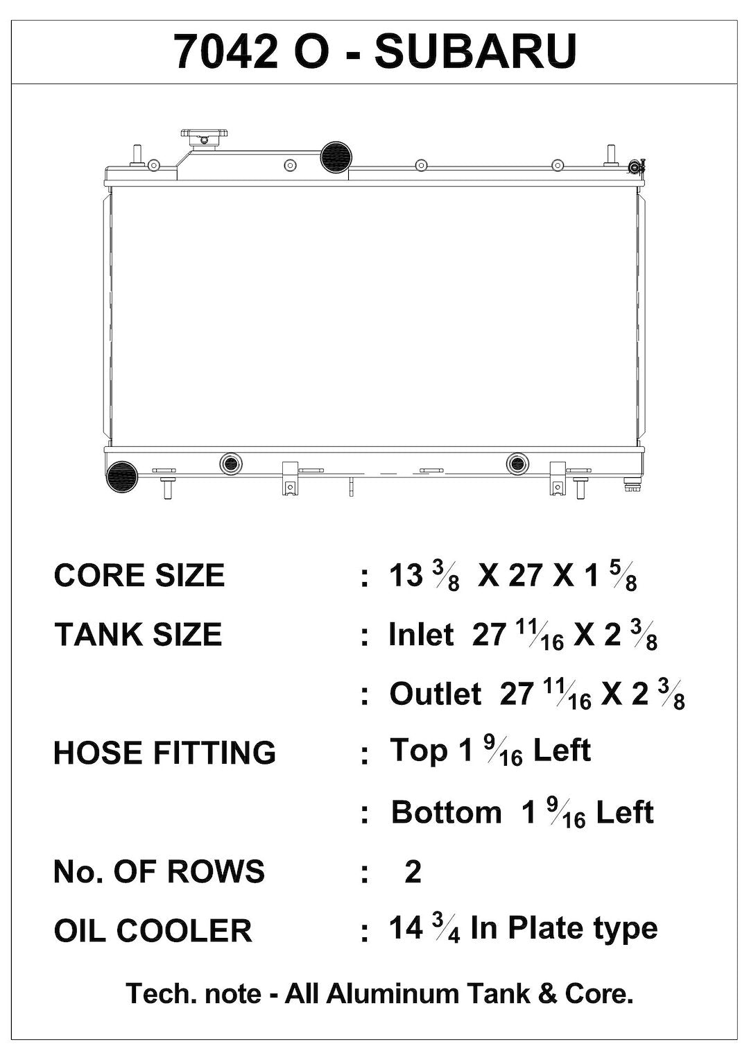 Product of Csf 7042o Radiator