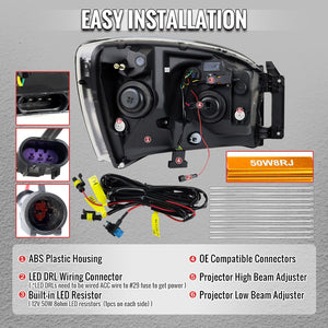 Spec-D Tuning 2lhp-Ram06jm-Sq-Rs Headlight Assembly||2lhp-Ram06jm-Sq-Rs_4.Jpg||89||sdt2lhpram06j||2219489