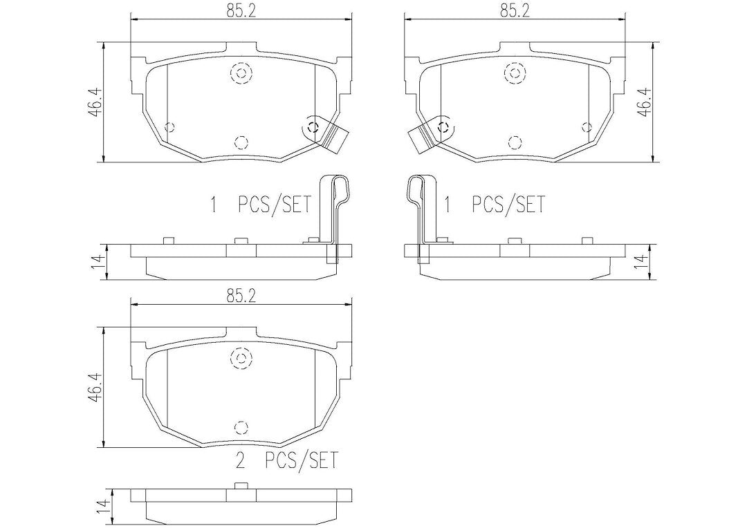 Product of Brembo P30003N Brake Pad - Set Of 4 