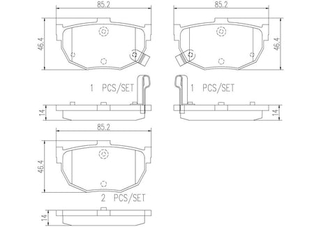 Product of Brembo P30003N Brake Pad - Set Of 4 