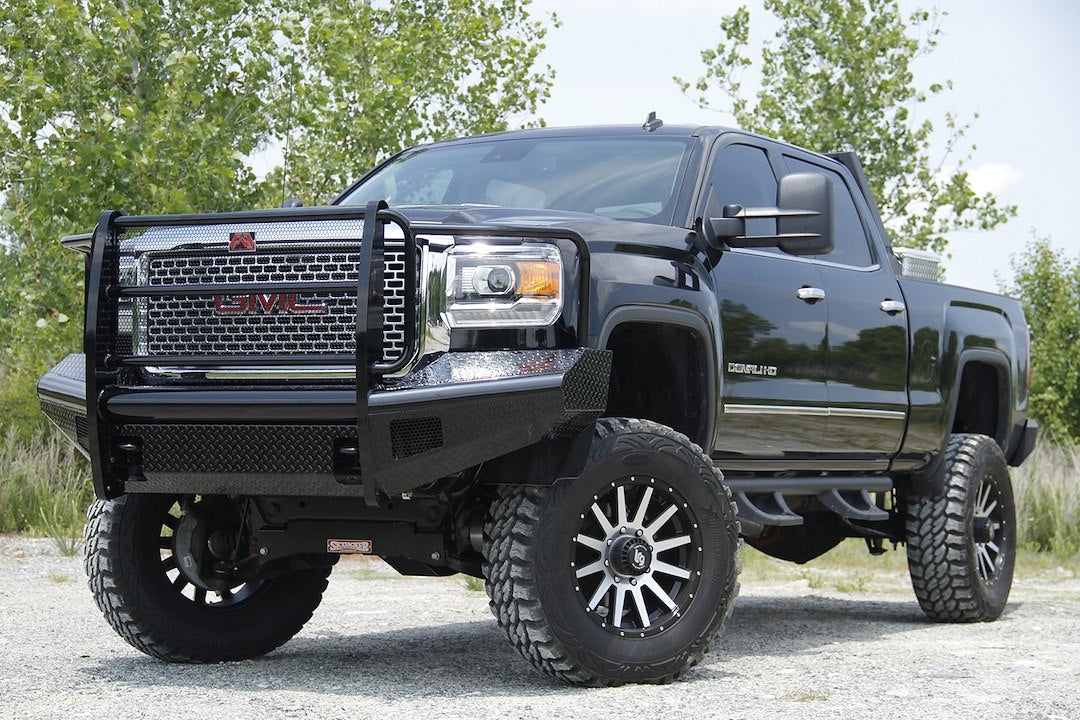 Product of Fab Fours GM11-S2860-1 Black Steel Steel Gloss Powder Coated Bumper 