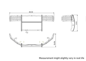 Product of Black Horse Offroad 17DG105MA-PLFR Grille Guard  