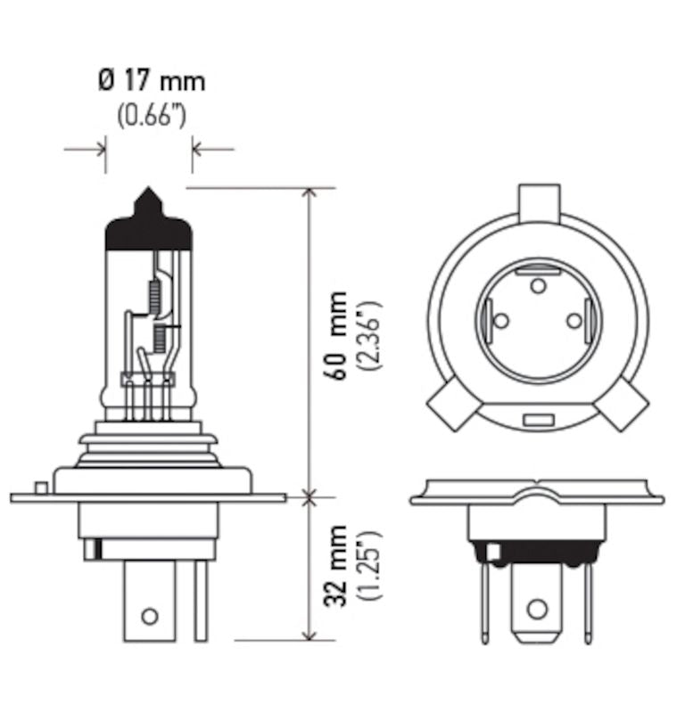 Hella H4 24v Hd Headlight Bulb||||87||h57h424vhd||2022144