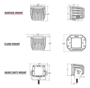 Product of Rigid Lighting 212213BLK Driving/ Fog Light 