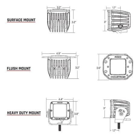 Product of Rigid Lighting 212213BLK Driving/ Fog Light 
