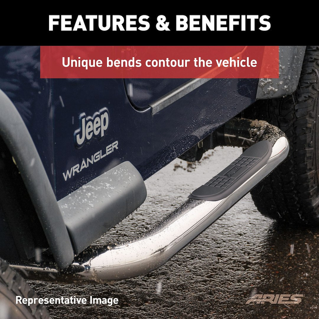 Product of Aries 203045-2 Nerf Bar With Surface Steps 