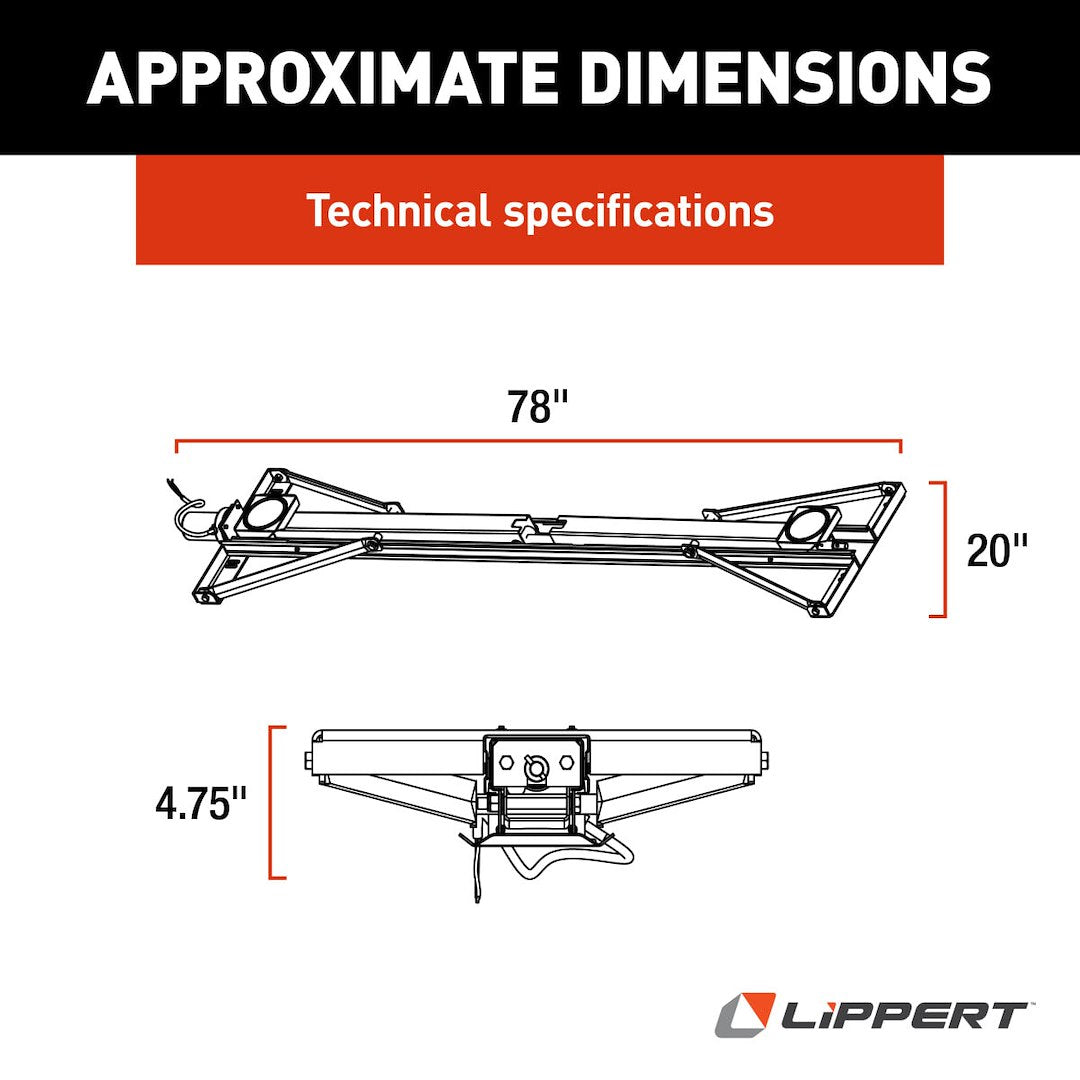 Product of Lippert Components 337199 Electric Cross Frame Stabilizer Trailer Stabilizer Jack Stand 