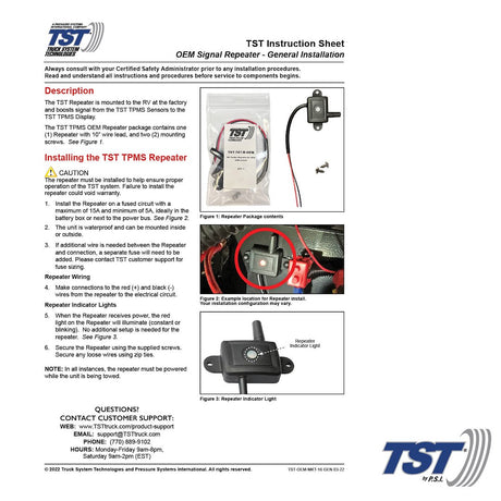 Truck System Technology (Tst) Tst-507-R Tire Pressure Monitoring System - Tpms Signal Booster||tst-507-R-Web Images-2.Jpg||86||tsttst507r||1651829