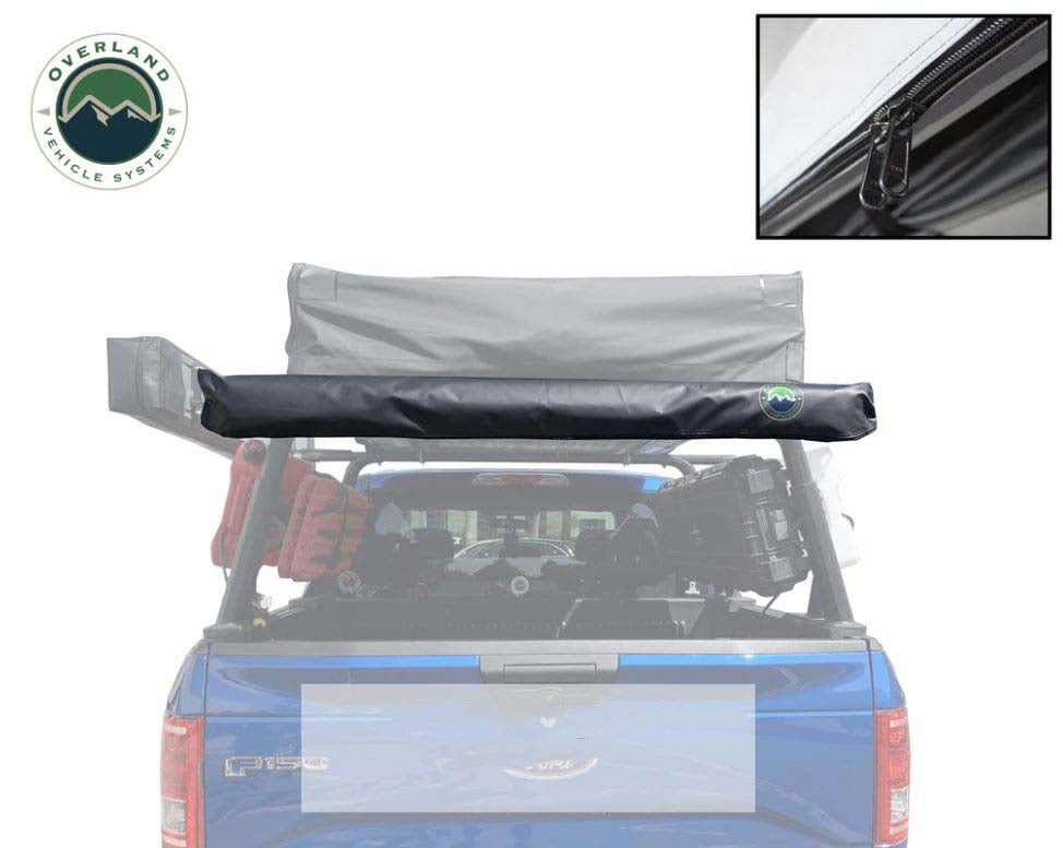 Product of Overland Vehicle Systems 18039909 SUV/Pickup Overlanding Manual Awning , Black Solid 