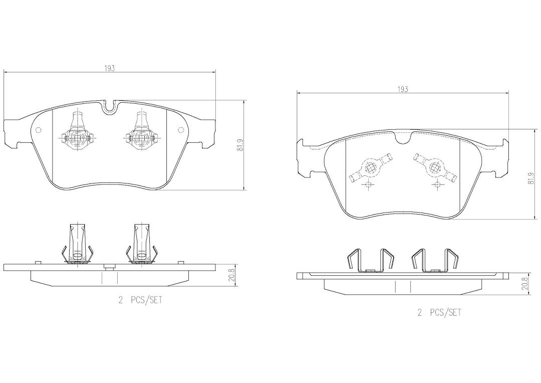 Product of Brembo P50105N Brake Pad - Set Of 4 