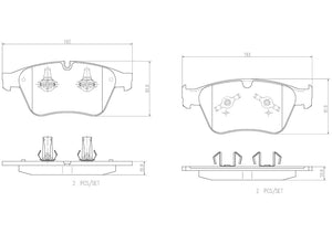 Product of Brembo P50105N Brake Pad - Set Of 4 