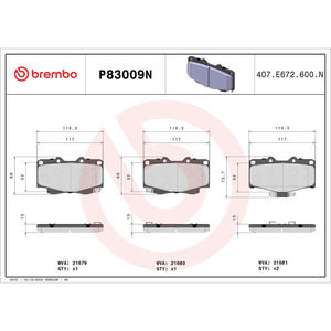 Brembo P83009n Brake Pad||p83009n_Drw.Jpg||87||brmp83009n||1754000