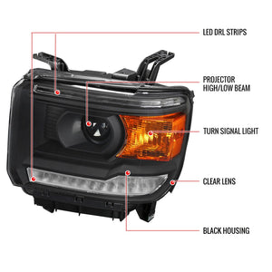 Spec-D Tuning 2lhp-Sie14jm-Drl-Go Headlight Assembly||2lhp-Sie14jm-Drl-Go_8.Jpg||93||sdte14jmdrlgo||1197244