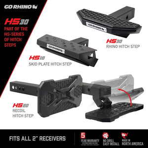 Product of Go Rhino HS3012T Black Textured Powder Coated Steel Truck Step