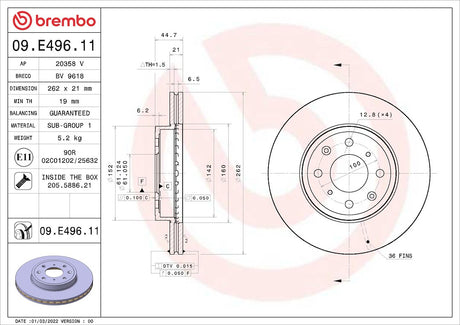 Brembo 09e49611c02 Brake Rotor||09e49611c02_1.Jpg||86||brm09e49611||1684416