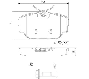 Brembo P44009n Brake Pad||p44009n_R.Jpg||86||brmp44009n||2091718