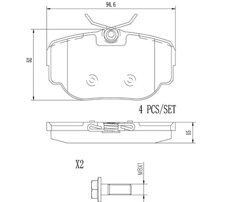 Brembo P44009n Brake Pad||p44009n_R.Jpg||86||brmp44009n||2091718