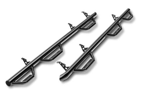 Product of N-Fab D1992QC-6 Black Powder Coated Round Nerf Bar - Truck Wheel To Wheel 
