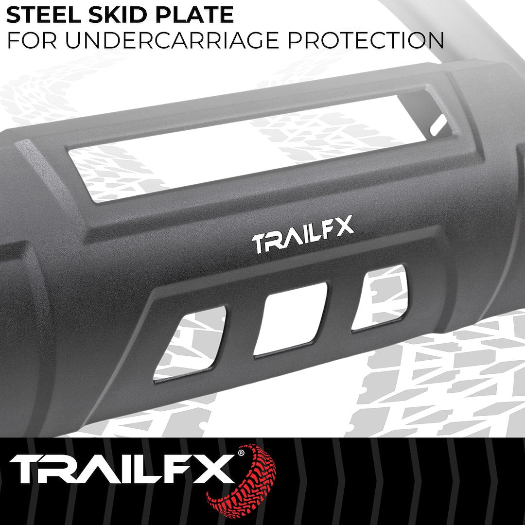 Product of TrailFX B1613T Bull Bar Black Matte Titanium Powder Coated 3-1/2 Inch Yes with skid plate 