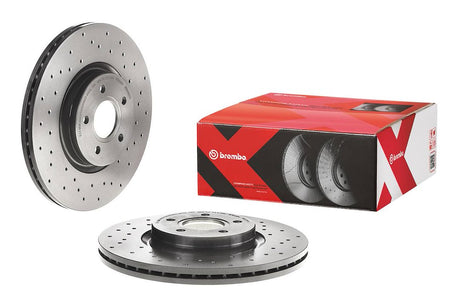 Product of Brembo 09A7281XC02 Xtra Vented Cross Drilled 1 Piece Brake Rotor 