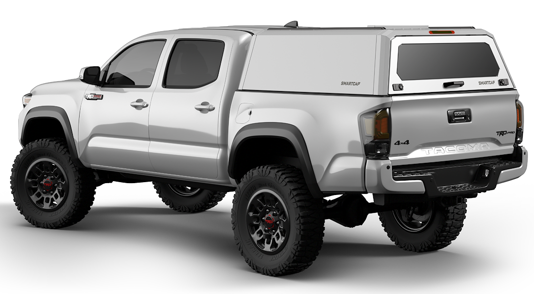 Smartcap Eh1316-Wh Truck Cap||smartcap Evoh Hatchback Tacoma 2016-2023 Short Bed White 3 Drivers Rear Three Quarter.Png||88||rsieh1316wh||2298273