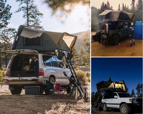 Product of Overland Vehicle Systems 18089901 Vehicle Rooftop Polymer Tent Sleeps 4 Adults 