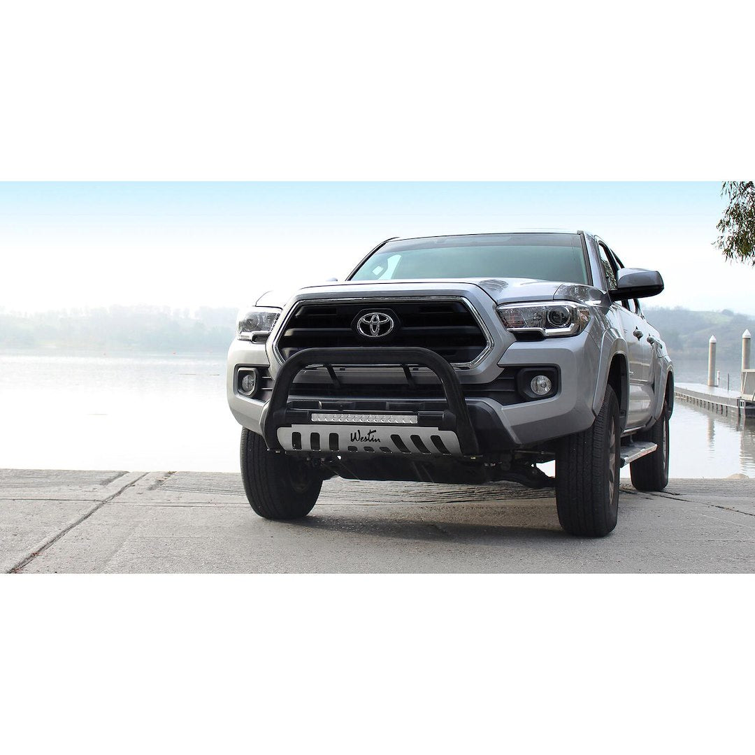 Product of Westin Automotive 32-3885L Bull Bar Black Textured Powder Coated 3 Inch Yes with skid plate 
