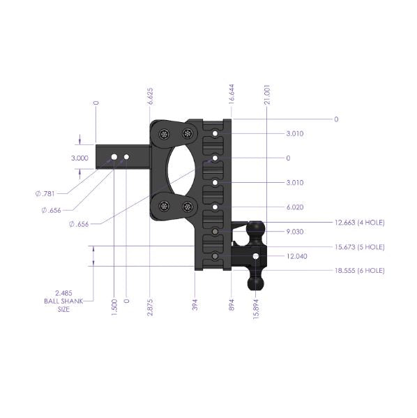 Product of Gen-Y Hitch GH-1815 Receiver Trailer Hitch Ball Mount 