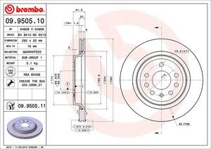 Product of Brembo 09950511C02 Vented 1 Piece Brake Rotor 