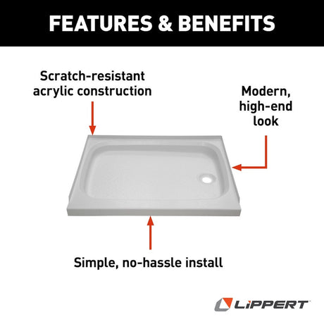 Lippert Components 210371 Shower Pan||210371_1.Jpg||86||m6v210371||1180335