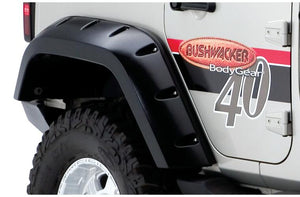 Product of Bushwacker 10044-02 Pocket Style/ Exposed Fasteners Black Fender Flare - Set Of 2 