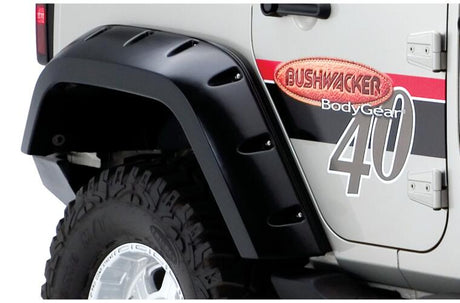 Product of Bushwacker 10044-02 Pocket Style/ Exposed Fasteners Black Fender Flare - Set Of 2 