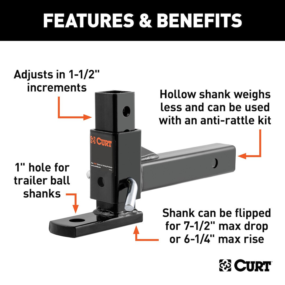 Curt 45812 Trailer Hitch Ball Mount||||87||c9345812||2011251