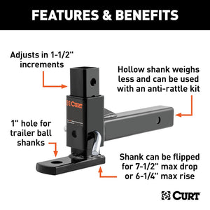 Curt 45812 Trailer Hitch Ball Mount||||87||c9345812||2011251