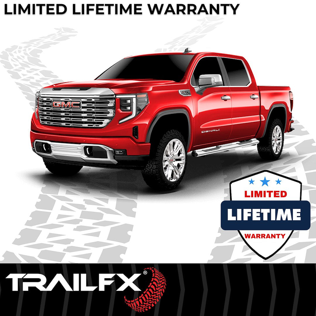 Product of TrailFX A7036S TFX 5" Oval Straight Side Bars Nerf Bar With Surface Steps 