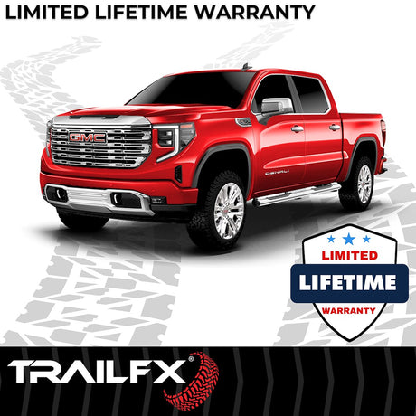 Product of TrailFX A7036S TFX 5" Oval Straight Side Bars Nerf Bar With Surface Steps 