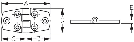Sea Dog 205410-1 Boat Door Hinge||205410-1_1.Jpg||86||sdg2054101||1271348