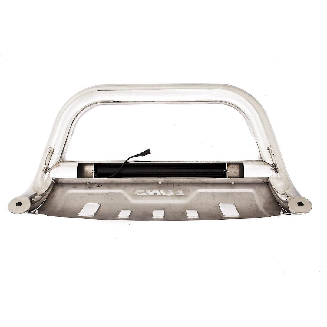 Product of Lund International 47021216 Bull Bar Polished 3-1/2 Inch Yes with skid plate 