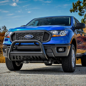 Product of Westin Automotive 31-3985 Bull Bar Black Powder Coated 3 Inch Yes with skid plate 