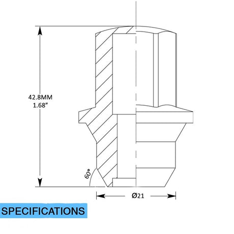 Product of Coyote Wheel Accessories 68K545 60 Degree Conical 12x1.5 Lug Nut 