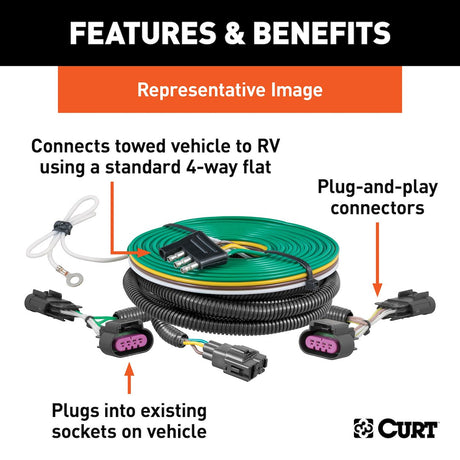 Product of Curt 58907 Towed Vehicle Wiring Kit